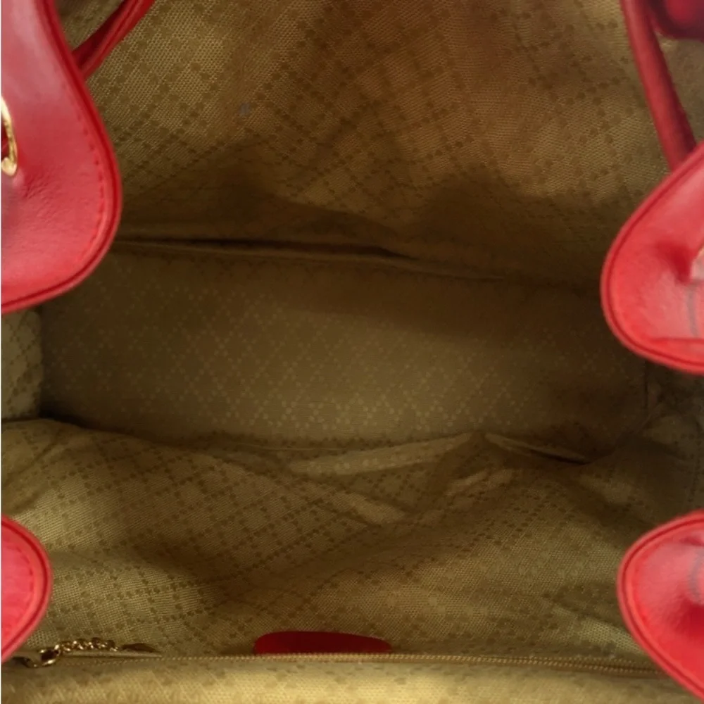 Gucci Vintage Red Leather Backpack - Rank AB